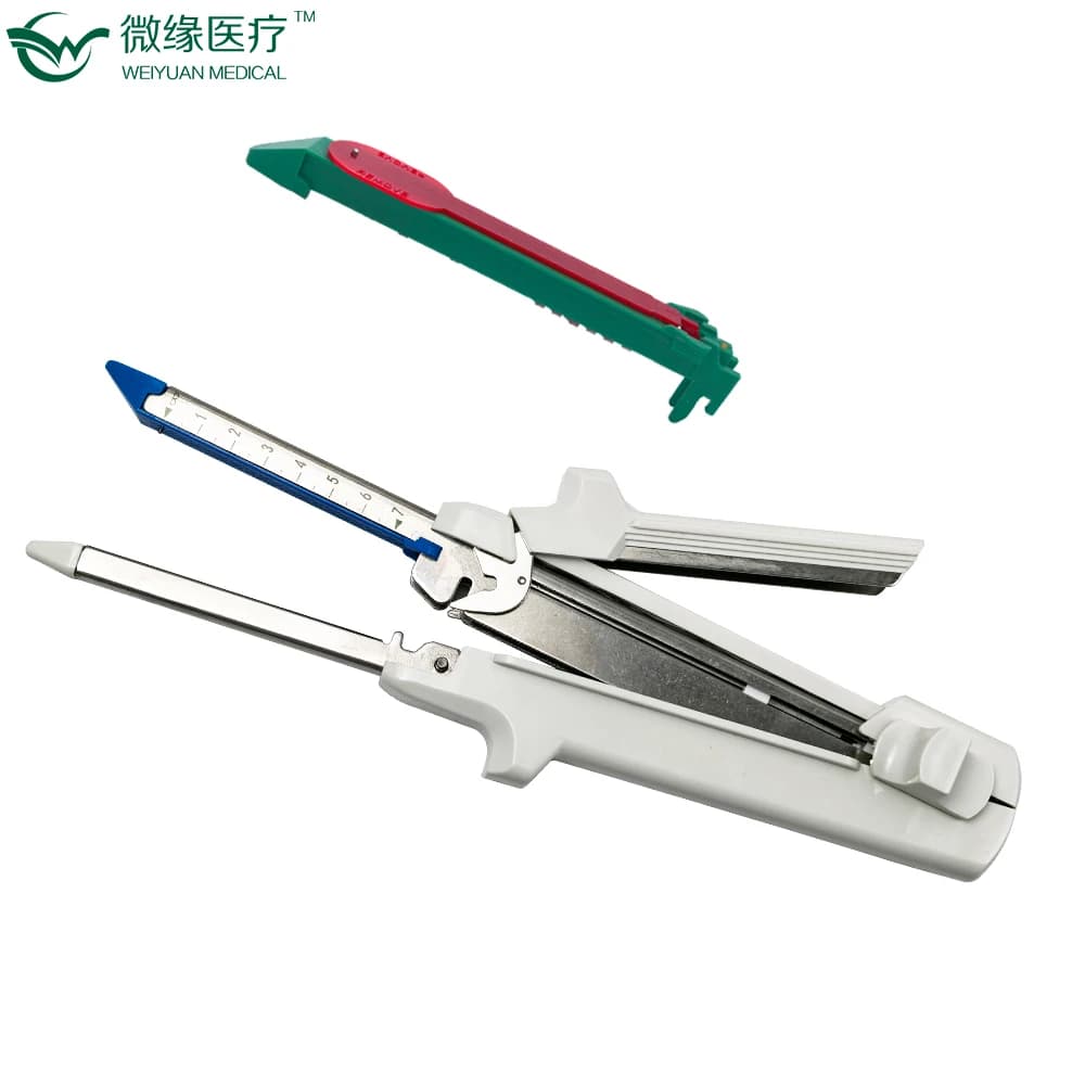 Cucitrice a taglio lineare da 55/75/100 mm, spinta singola, strumenti per chirurgia medica veterinaria, mascotte. Utensili manuali, attrezzature per chirurgia