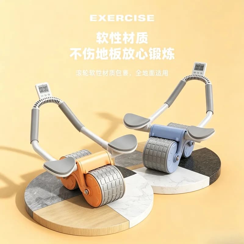Dual‑Wheel Abdominal Exercise Roller, Non‑Slip Stable Core Trainer for Home Gym Belly Shaping, Suitable for Beginners