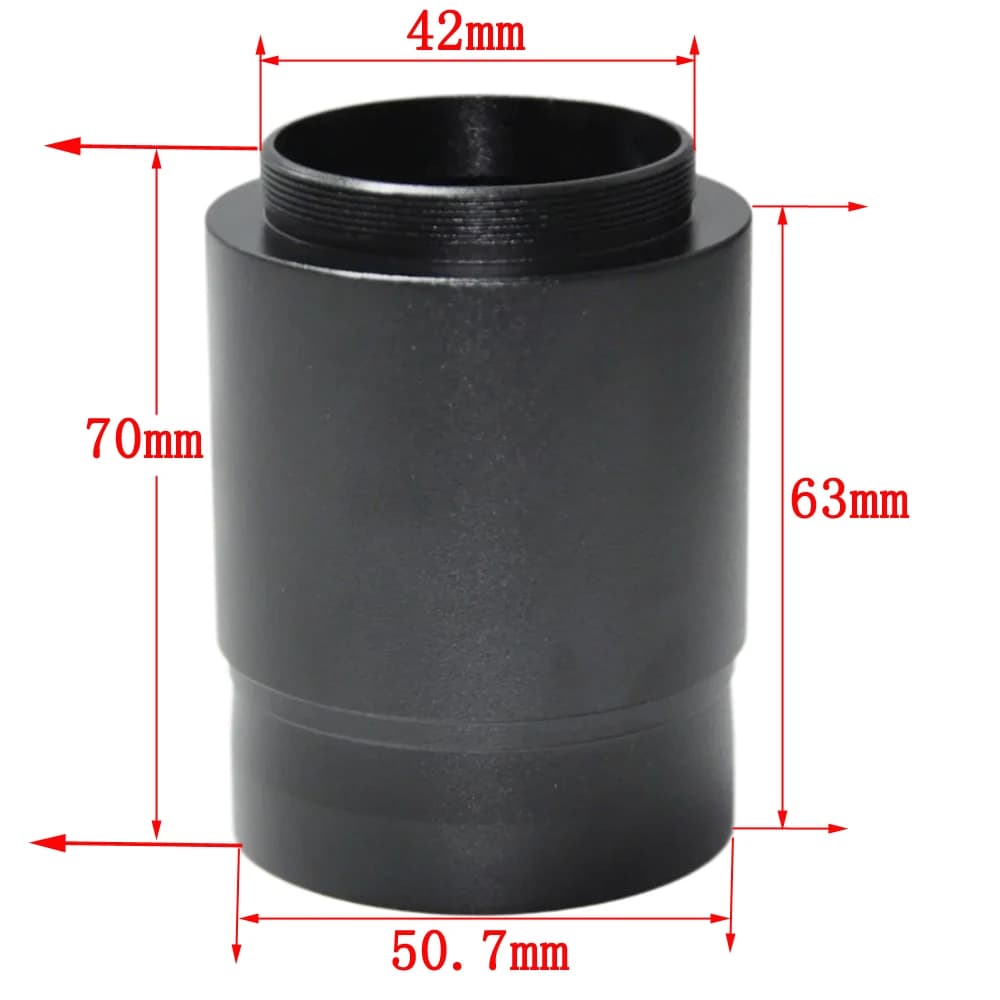 2" Metal Eyepiece Extension Tube For Astronomical Telescope Connect DSLR Camera M42*0.75 Thread Eyepiece-Projection Photography