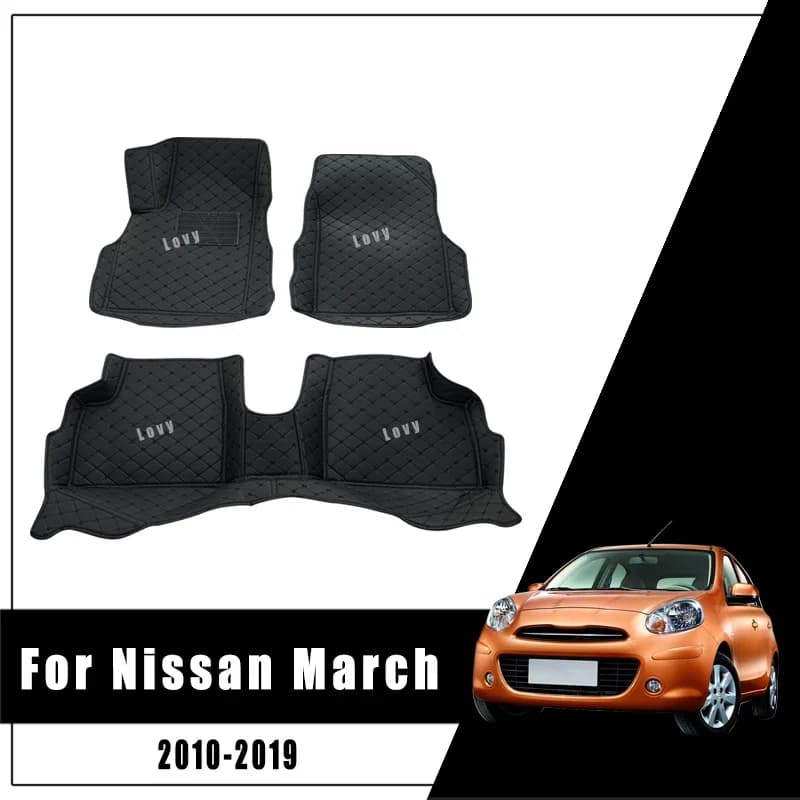 For Nissan March 2018 2017 2016 2015 2014 2013 2012 2011 2010 Car Floor Mats Carpets Auto Accessories Rugs Pads Interior Covers