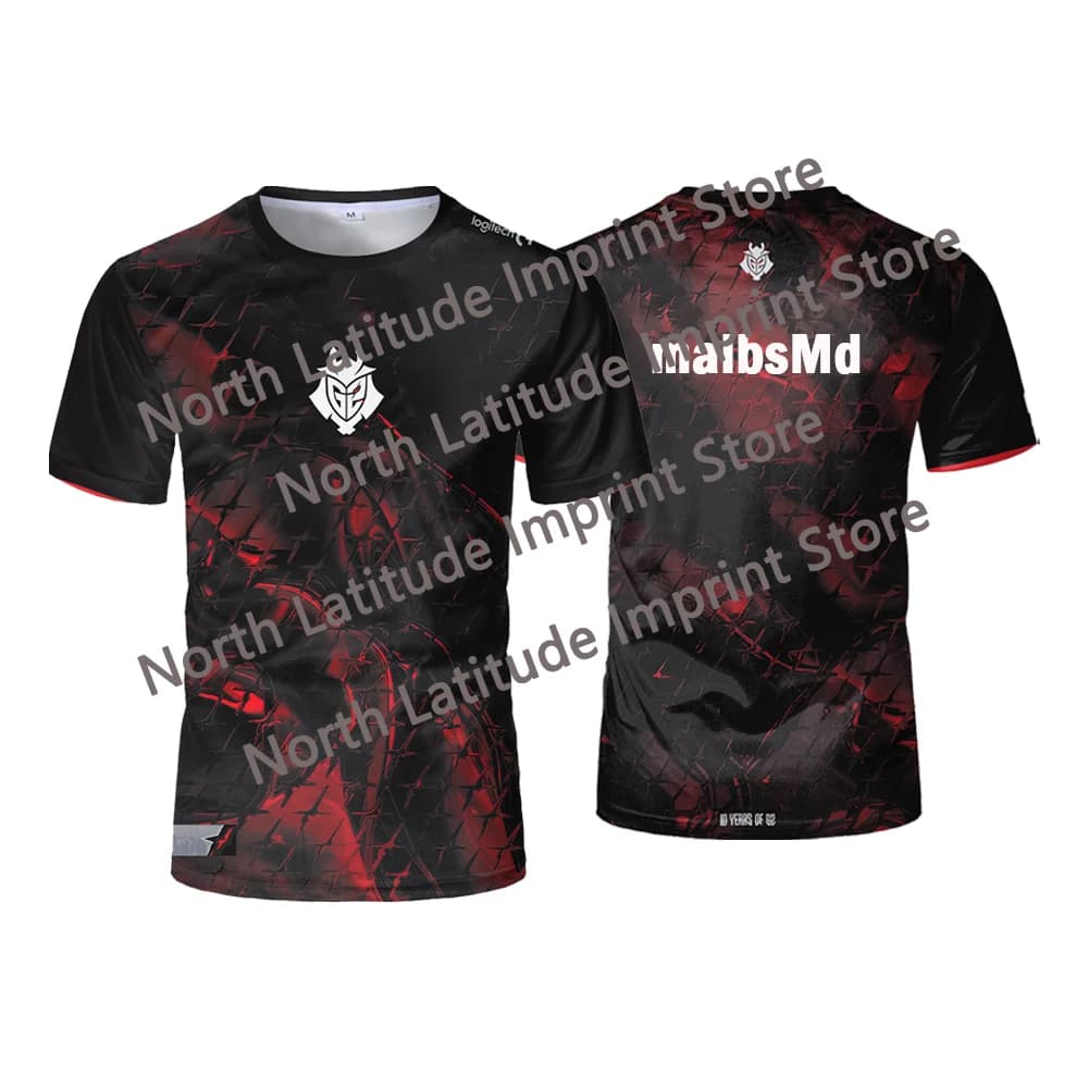 Maglia Nuova Divisa 2026 CS2 Esports Team G2 per Allenamento CS GO, T-shirt Casual a Girocollo a Maniche Corte, Top Coordinato per Famiglia