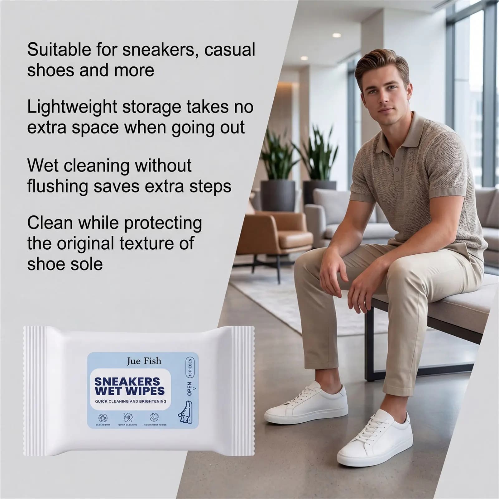 Shoe Cleaning Wipes Portable Travel-Ready for Sneaker Lovers Mild Formula Stain Remover Non-Woven Fabric Daily Care Kit