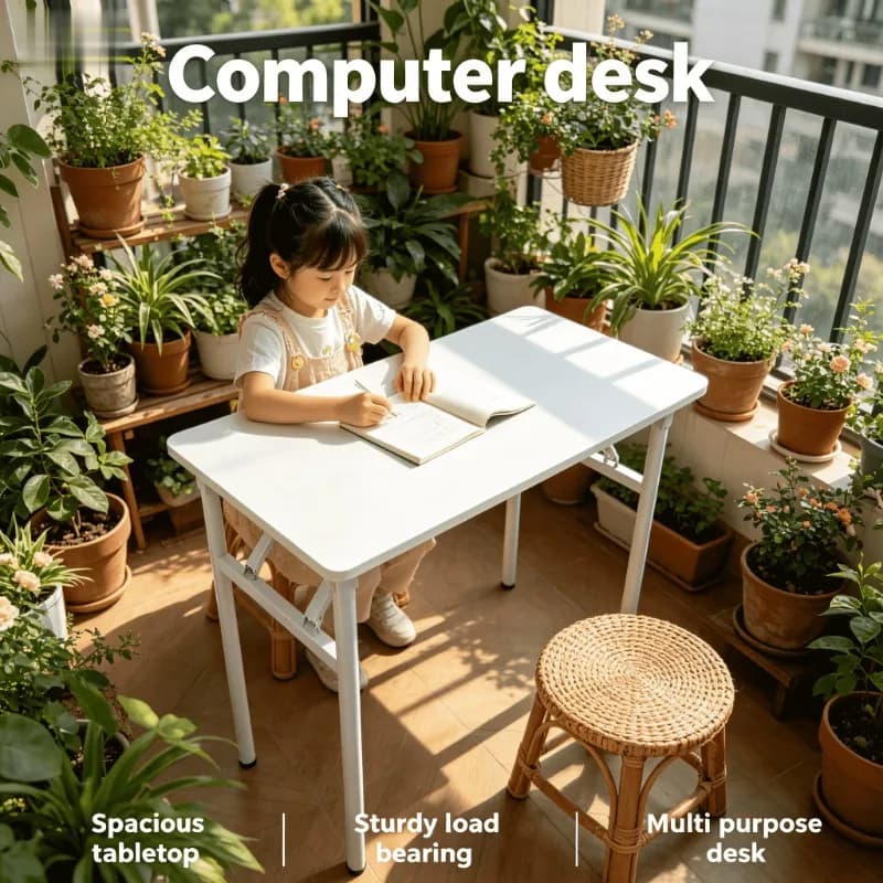 Furniture Standing Shaped Foldable Corner Office Laptop Computer Desk Gaming L Portable Table White Desk Laptop Table Desk Table