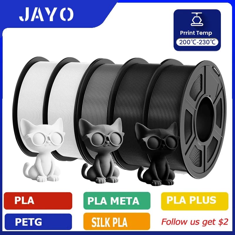 JAYO 5 PLA/PLA Plus/petg/ABS/TPU/PLA meta/PLAYG/HS-PLA 3D Printer Filament 1.75 mm FDM 3D Printer Materials for 3D Printer