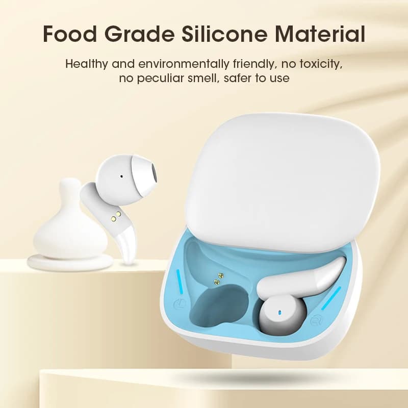 Convenient earphones for Sleeping TWS Bluetooth 5.3 Wireless with Noise, Invisible and with Microphone for Sleeping on the Fianco