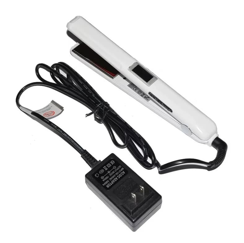 Professional hair plate 2-in-1, cold ceramic tile with ultrasound and infrared for hair care