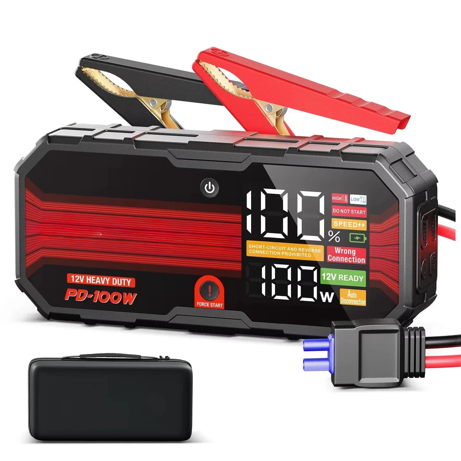Multifunction Portable Lithium Auto Super Capacitor Car Jump Starter Power Bank Battery Booster Car Starter 12V 24000mAh