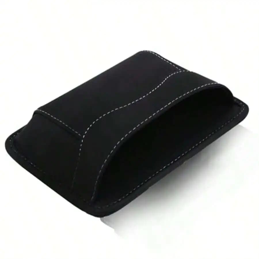 ZBlack Car Seat Side Pocket Organizer - Change Holder Pouch Leather Cell Phone Sunglasses Holder Seat Gap Filler Accories