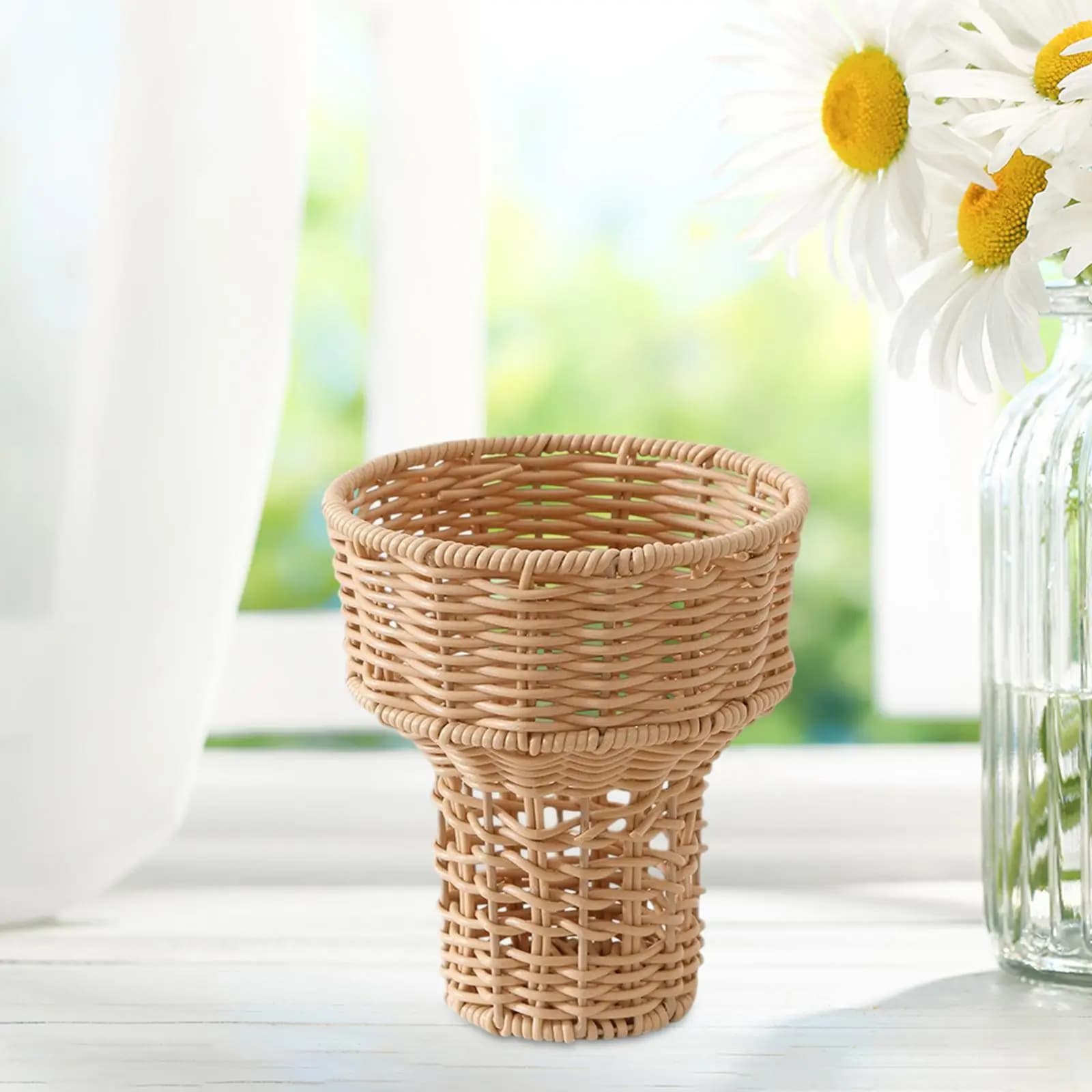 Cesto per Fiori a Forma di Gelato, Versatile Organizzatore per Piante da Interno, Decorazione, Vaso per Fiori per Cucina, Scrivania, Centrotavola, Ufficio, Giardino