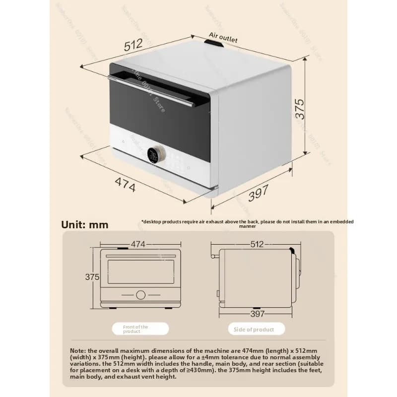 Smart Steam Oven Air Fryer Combo, Voice & WiFi Control, Multi-Function Electric Steamer for Home