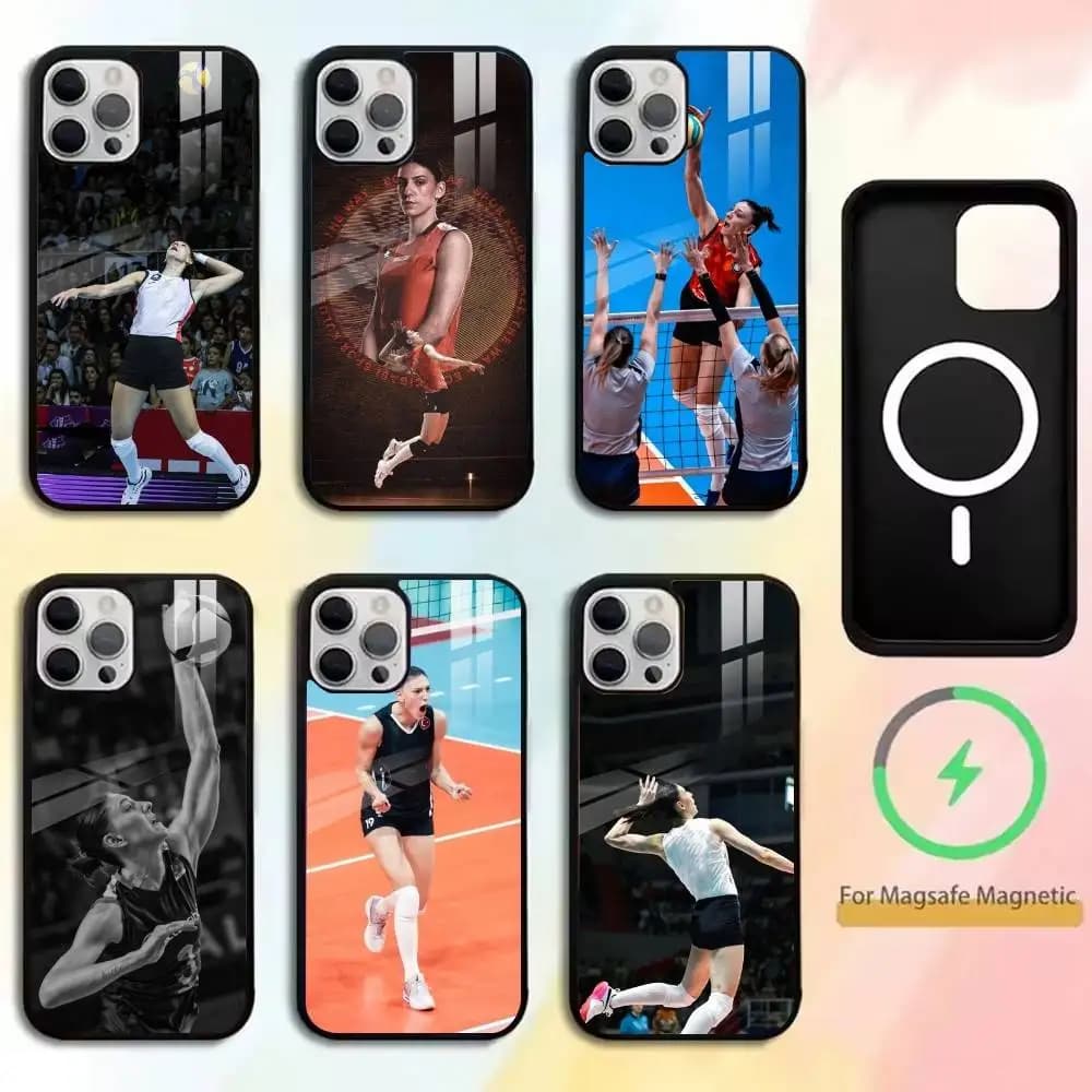 Tijana Boskovic-Volleyball - Serbia Custodia per iPhone 17, 16, 15, 14, 13, 12, 11 Plus, Pro Compatibile con Ricarica Wireless Magnetica