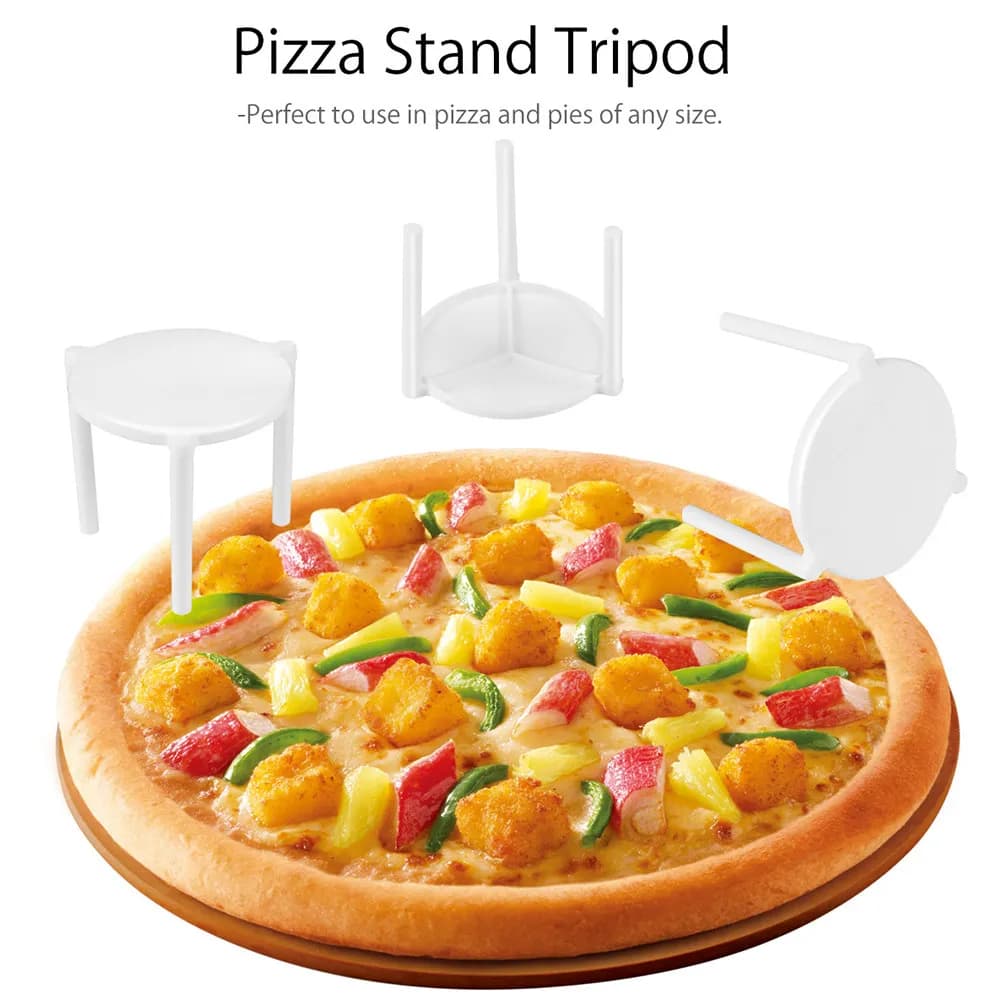 300 Pezzi Supporti Triangolari Monouso in Plastica per Pizza, Staffe Anti-Collapsamento Impilabili per Ristoranti