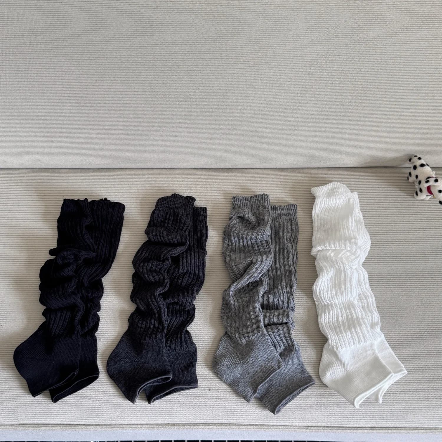 SP&CITY Calzini impilabili in tinta unita Stile Y2K Calzini per gambe alla moda coreana Modello verticale Calzini lunghi traspiranti a doppio ago