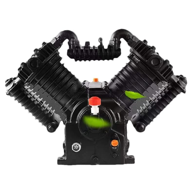 Best-selling general-purpose 8bar dual-cylinder portable belt-driven air compressor pump head