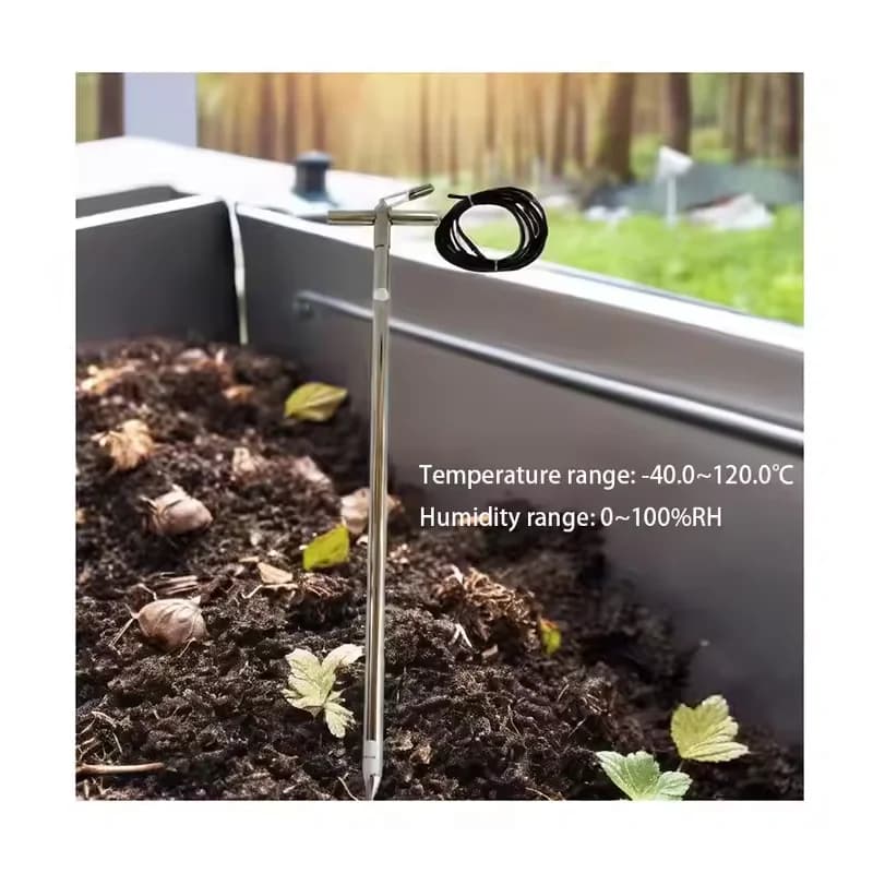 Wireless compost monitoring tool with low cost compost moisture temperature sensor for real-time compost analysis