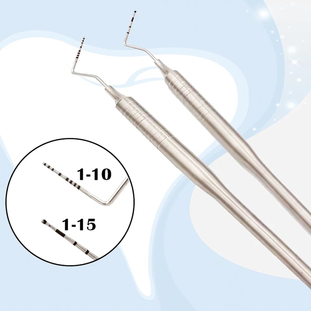Dental parodontal CPI probe with scale explorer hook for tooth cleaning tool for measuring depth of gum pocket