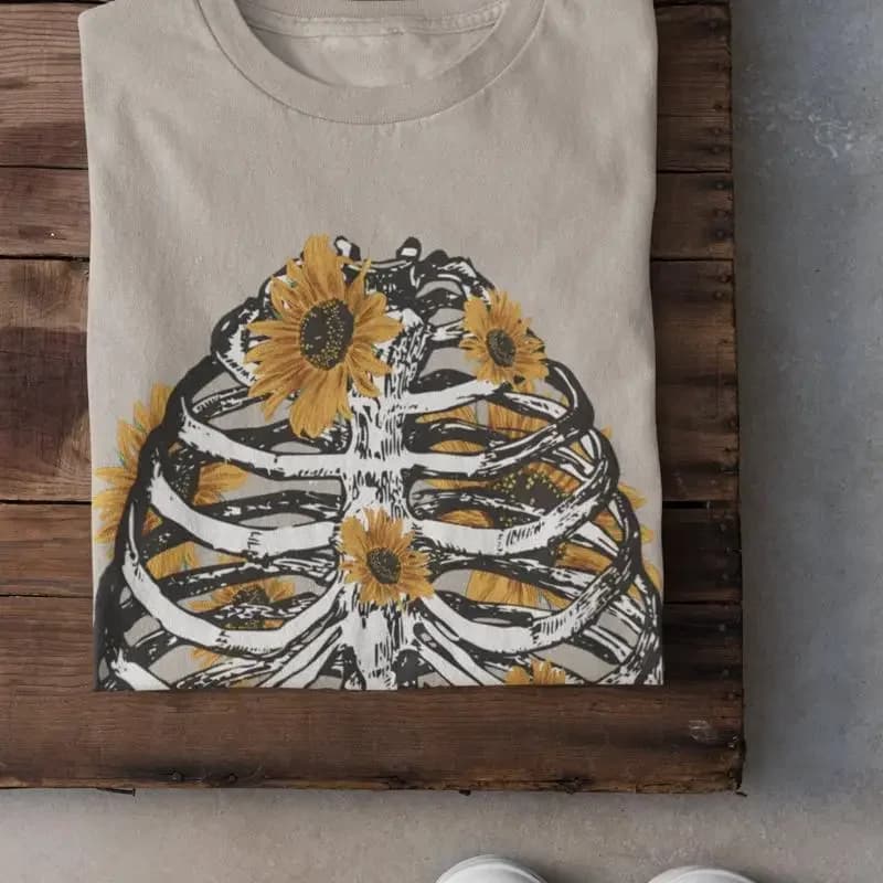 Pastel Goth Goblincore Ribs T Shirt Trendy Alternative Retro Witchy Tarot Card Lover Grunge Fairycore Dark Academia Tops