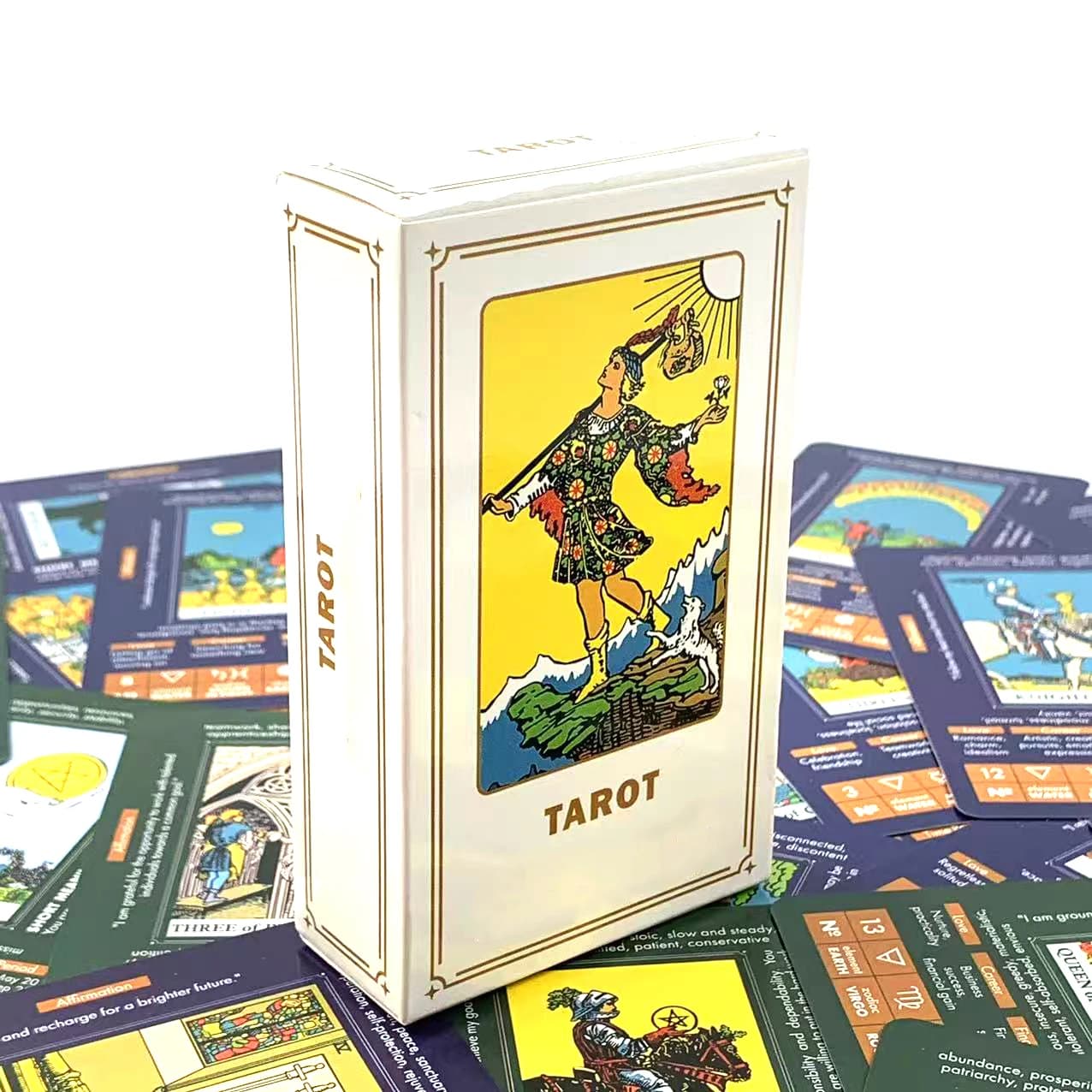 NUOVE Carte dei Tarocchi, un set da 78 carte, gioco di divinazione e meditazione per principianti, guida spirituale e collezionisti