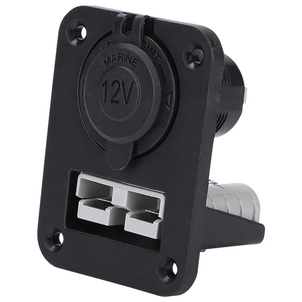 1PCS 50 Amp For Plug Connector Socket Charger Flush Mount Plate For Caravans Camping Trailers Ships Yachts RVs Buses