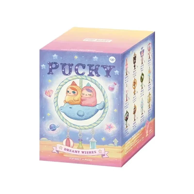 POPMART Pucky Dreamy Wishes Series Blind Box - Statuetta Anime Carina, Ornamento da Scrivania Misterioso, Giocattolo da Collezione, Busta a Sorpresa
