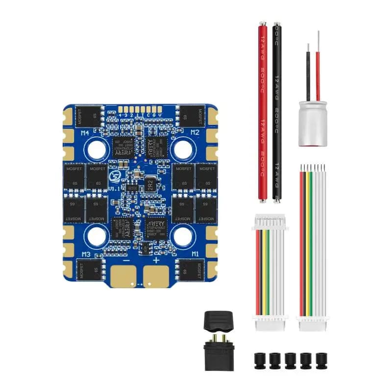 SEQURE Blueson A1 ESC 6S 65A / 8S 70A, Distanza tra Fori 20mm, 128KHz, Regolatore di Velocità Elettronico 4IN1 per Droni FPV da Corsa e Freestyle