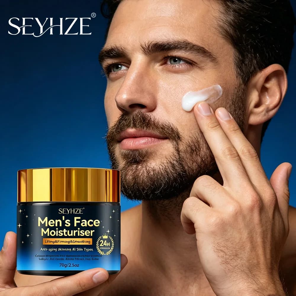 SEYHZE Men's Moisturizer 40g/70g Collagen Facial Cream Non-Sticky Quick Absorption Reduces Wrinkles & Fine Lines Brightens Skin