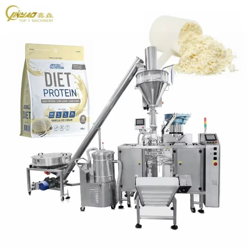 Automatic Doypack Protein Powder Packing Machine Premade Bag Carob Powder Packing Machine
