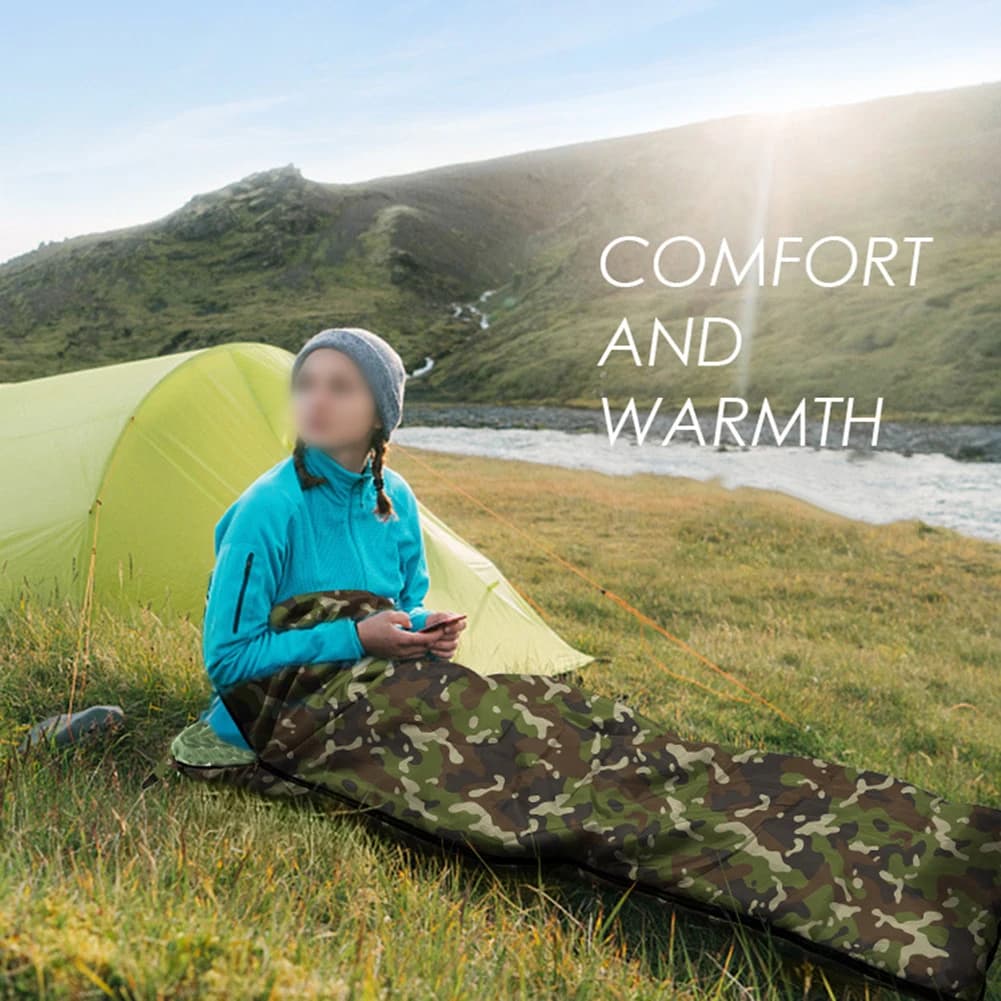 1pc Mimetic fur bag 180 + 30x75cm Busta thickening Cotton sleeping bag for all seasons for children's sleep / adult outdoors