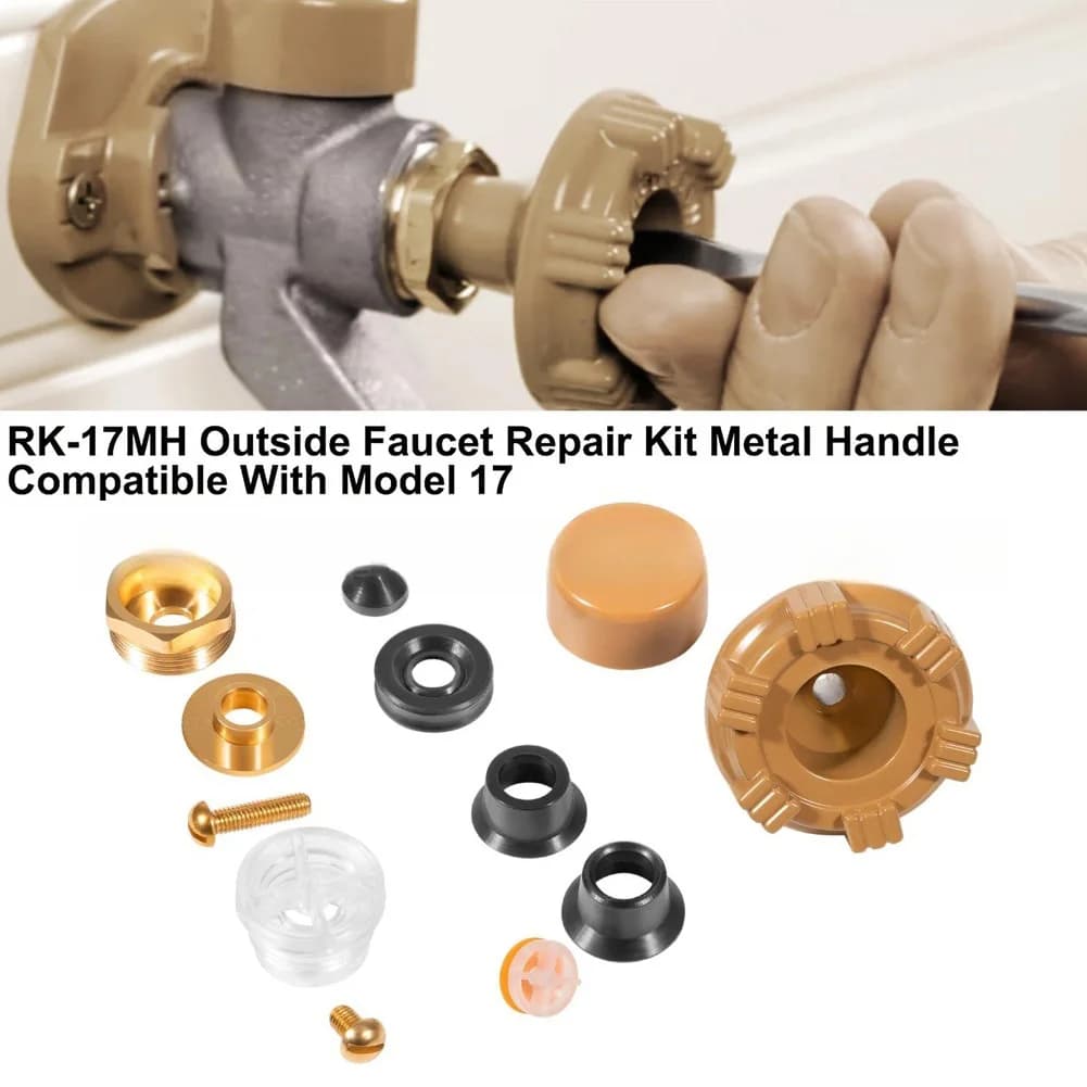 Per il modello 14 Kit di riparazione rubinetto Riparazione rubinetto da giardino Metallo, ABS, kit di riparazione in gomma per kit di riparazione problemi rubinetto