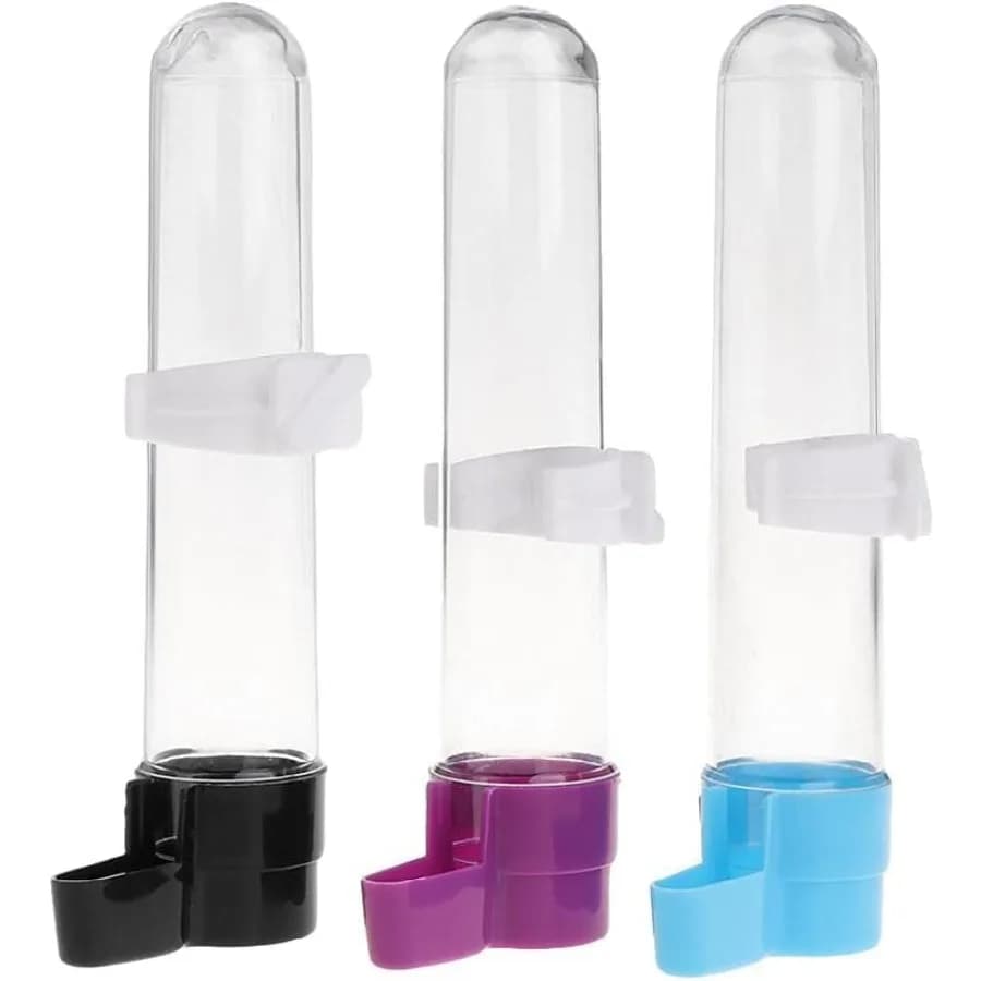 1Pc Parakeet Water Dispenser Hanging Plastic Automatic Feeder for Cage No Spill Food Container for Small Medium Birds Parrot To