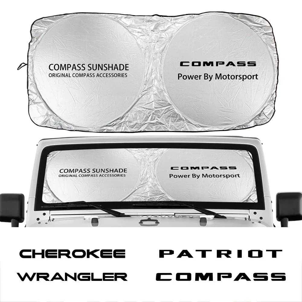 Parabrezza parasole per Jeep WRANGLER CHEROKEE COMPASS PATRIOT TRAILHAWK RUBICON LIBERTY COMMANDER accessori Auto