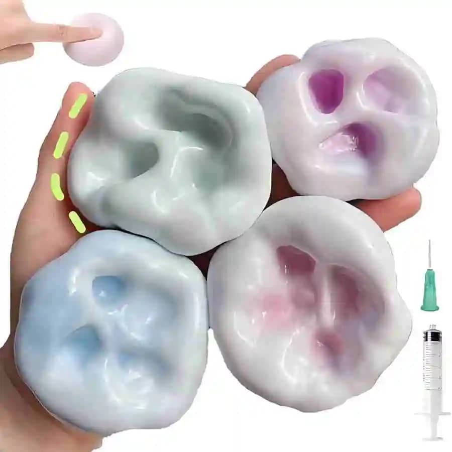 Palline Soffice Modellabili Sottovuoto, Antistress Portatile, Giocattolo Sensoriale per Concentrazione, per Bambini e Adulti, Premio per la Classe