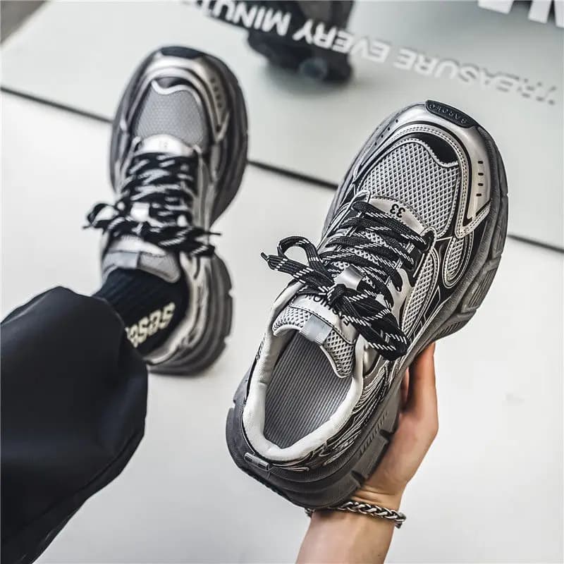 Scarpe da ginnastica casual da uomo con piattaforma spessa da corsa traspirante con tomaia in rete alla moda Designer in vendita Scarpe sportive maschili di moda originali