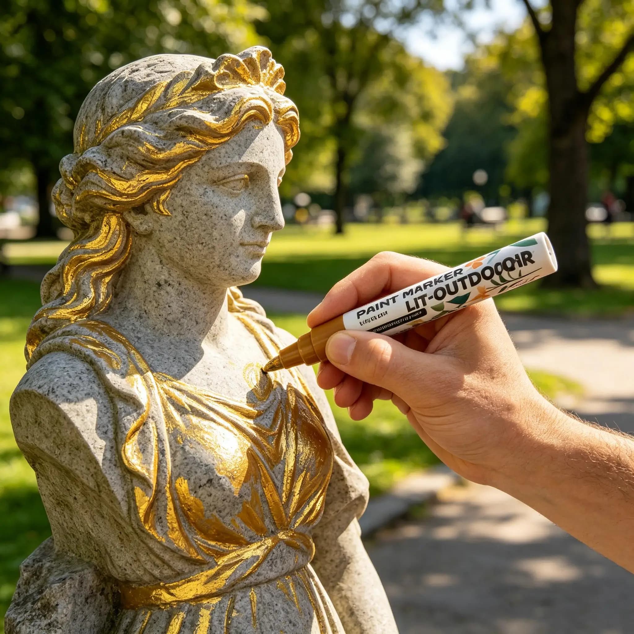 Arrival Marble Tombstone Restoration Marker Pen Weather Resistant Quick Dry Oil Paint Fine Tip Refresh Faded Grave BHL1005