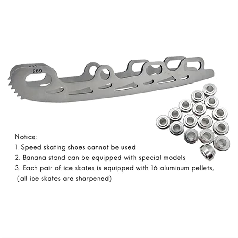 ABFKL Lama per pattinaggio su ghiaccio Pattini in linea in acciaio inossidabile con dente di coltello per pattini a rotelle per bambini adulti Scarpe 326 mm