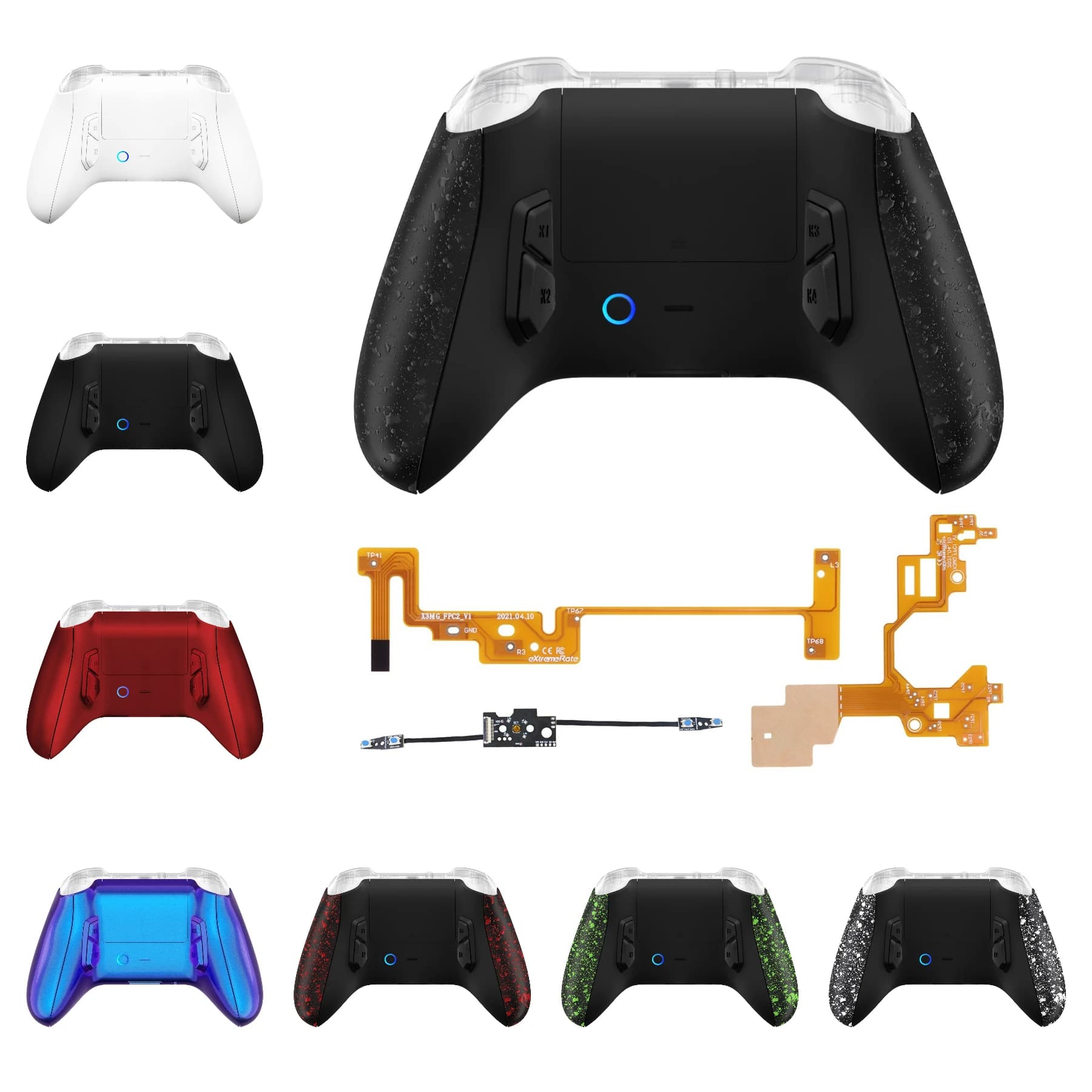 eXtremeRate VICTOR X Remap Kit per controller wireless Xbox Core, 6 profili e guscio posteriore ridimensionato, guide laterali e pulsanti posteriori