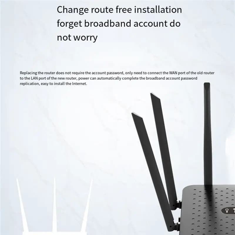 Router WIFI A43M Router Wireless Gigabit Dual Band 2.4G/5G con 6 Antenne Ripetitore WiFi Amplificatore di Segnale - Bianco