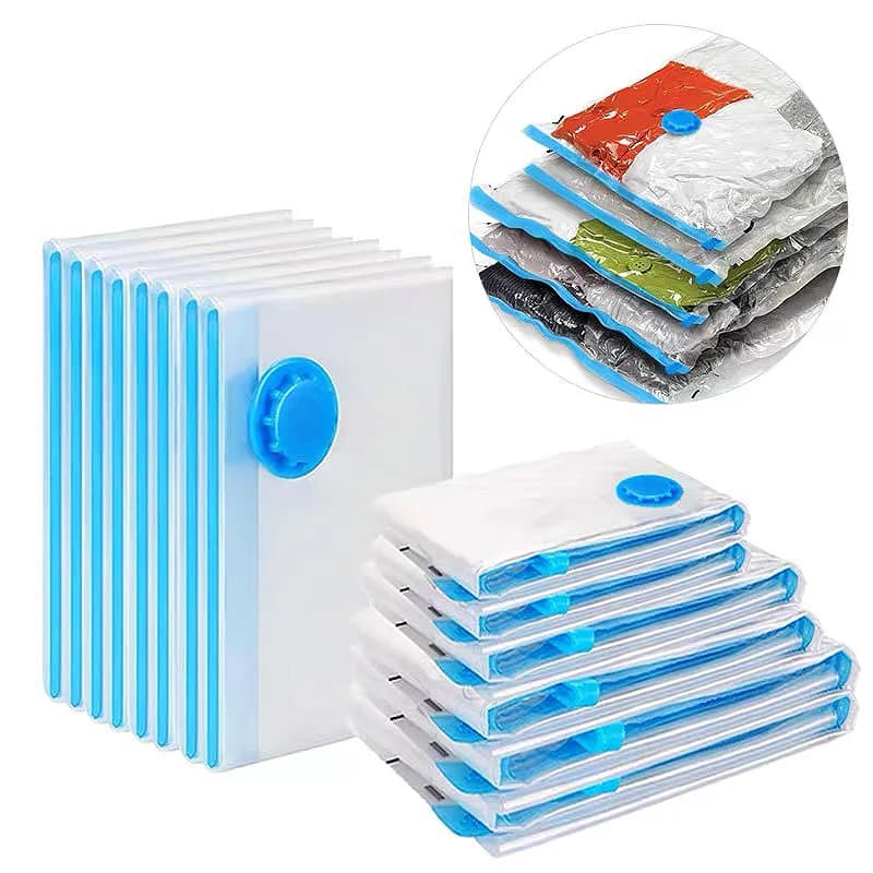 5pc 60/70/80/100 centimetri Sacchetto di Immagazzinaggio Sotto Vuoto Con Valvola Pieghevole Compresso Salvaspazio Indumento di Stoccaggio di Grandi Dimensioni Per Asciugamano panno coperta