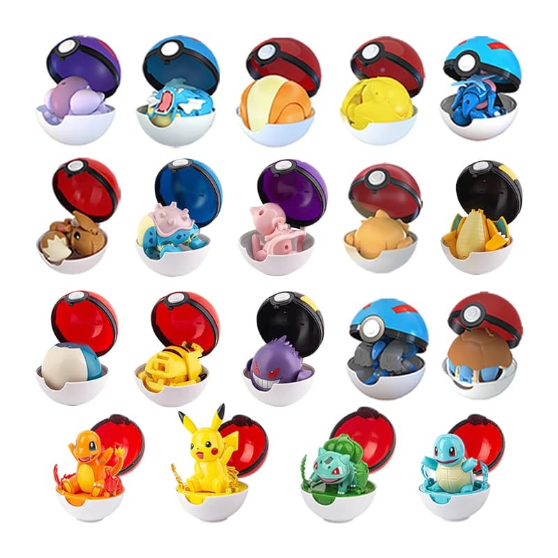 Genuino Pokemon Palla Deformazione Giocattoli Pikachu Mewtwo Gyarados Pocket Monster Pokeball Pokemon Action Figure Giocattoli Per Bambini Regali