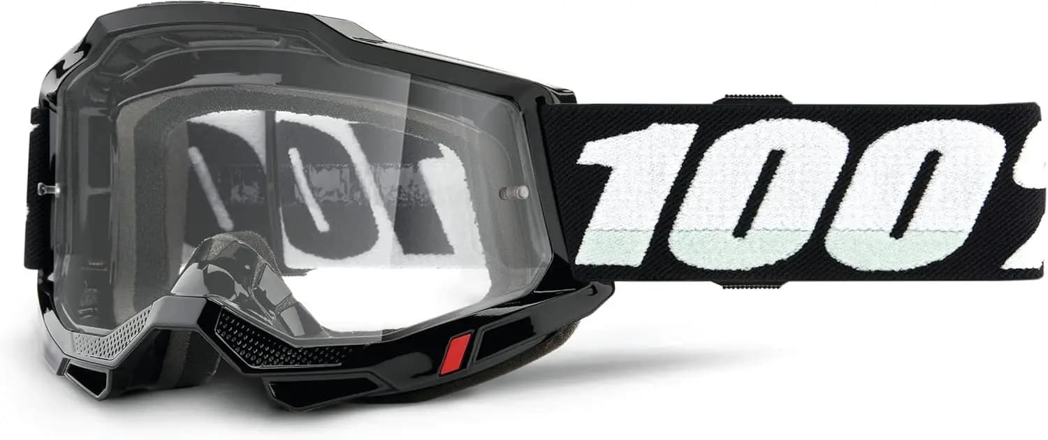 Accuri 2 Glasses for Motocross and Mountain Bike - Sports Glasses for Motorcycles and Offroad Bikes with Transparent Lens in Black