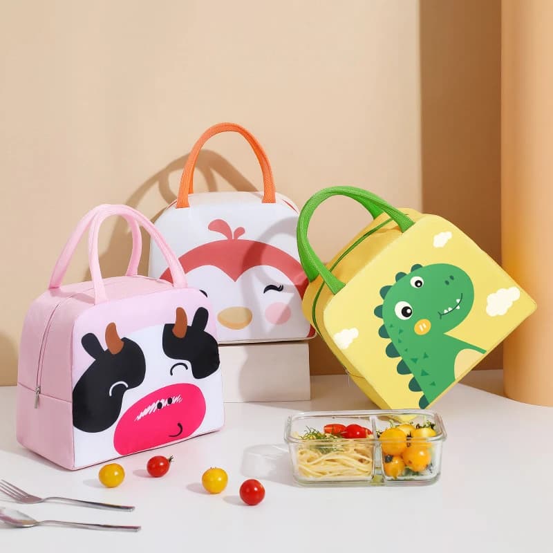 Cartoon Cute Lunch Bag per bambini isolamento in alluminio mantieni la temperatura Lunch Box Hangbag Picnic all'aperto sacchetti per la conservazione degli alimenti nuovo