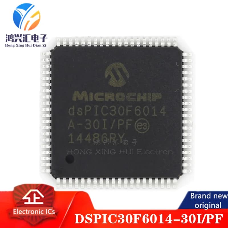 Nuovo/Originale DSPIC30F6014A-30I/PF MCU 16-bit dsPIC RISC 144KB Flash 3.3V/5V 80-Pin TQFP Tray