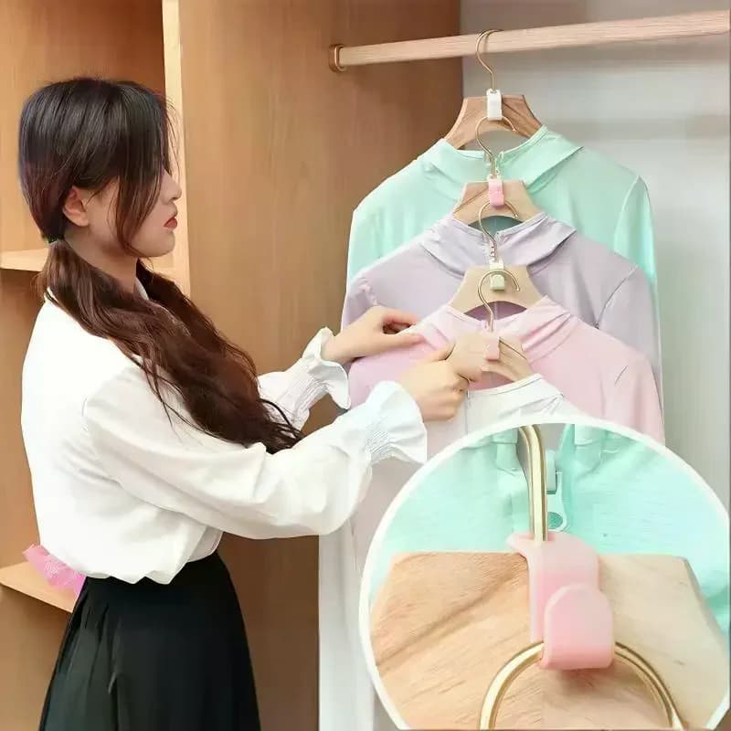 50/100Pc Appendiabiti Ganci Salvaspazio Armadio Connettore Gancio Appendiabiti A Cascata Prolunga In Plastica Pinze Armadio Cappotto organizzatore