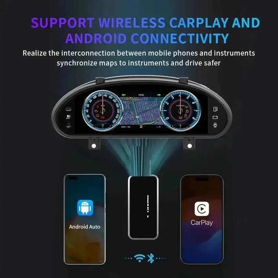 Carplay Per Maserati GranTurismo GT 2004-2015 Strumento LCD Per Auto Tachimetro Aggiornamento Smart Cluster Mappa Multiplo Display Alto