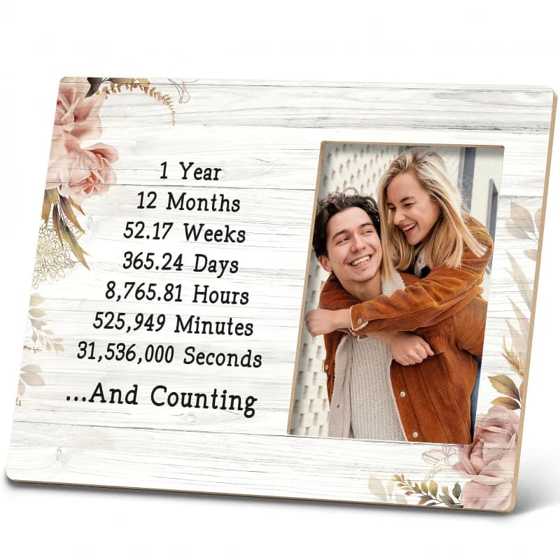 Photo frame for the first anniversary, wedding gifts for the first anniversary, first anniversary for her, first anniversary 10x8 inches