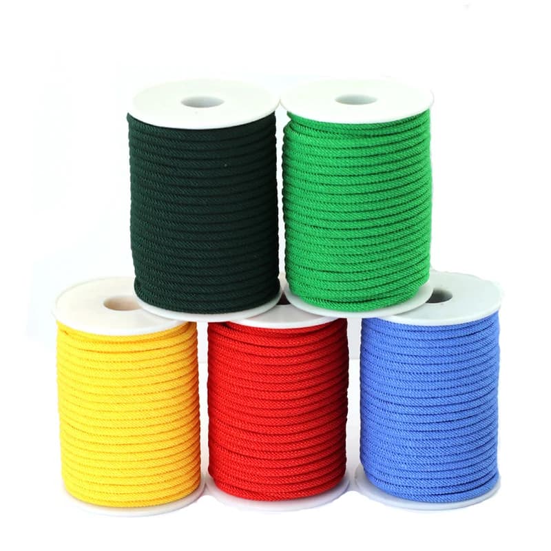 Corda Milano all'ingrosso da 4 mm, 20 metri per rotolo, per creazione di gioielli, filo di nylon rotondo per braccialetto fai da te, collana, cavigliera