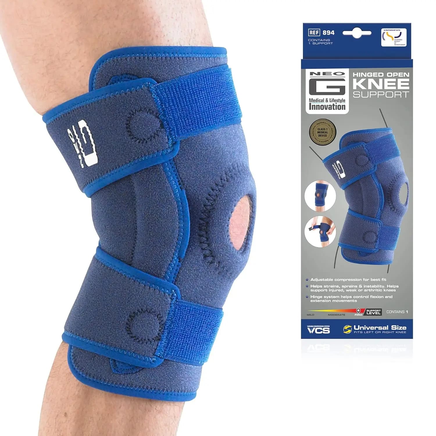Tutore per Ginocchio con Cerniera per Sollievo dal Dolore, Supporto ACL, Compressione Regolabile, Recupero da Lesioni al Menisco