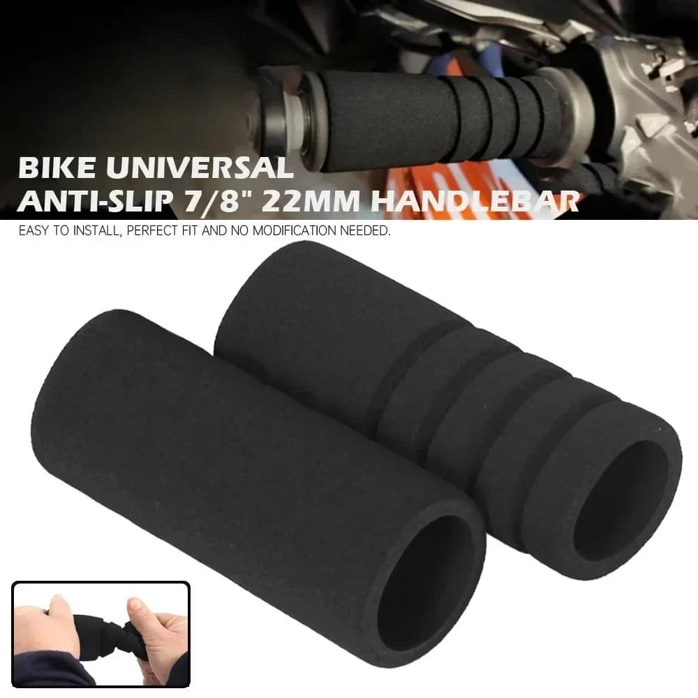 Copri Manubrio Universale 22mm per Moto, Impugnature in Schiuma, Guanti in Spugna, Copri Leva Antivibrazione Antiscivolo per Motocross