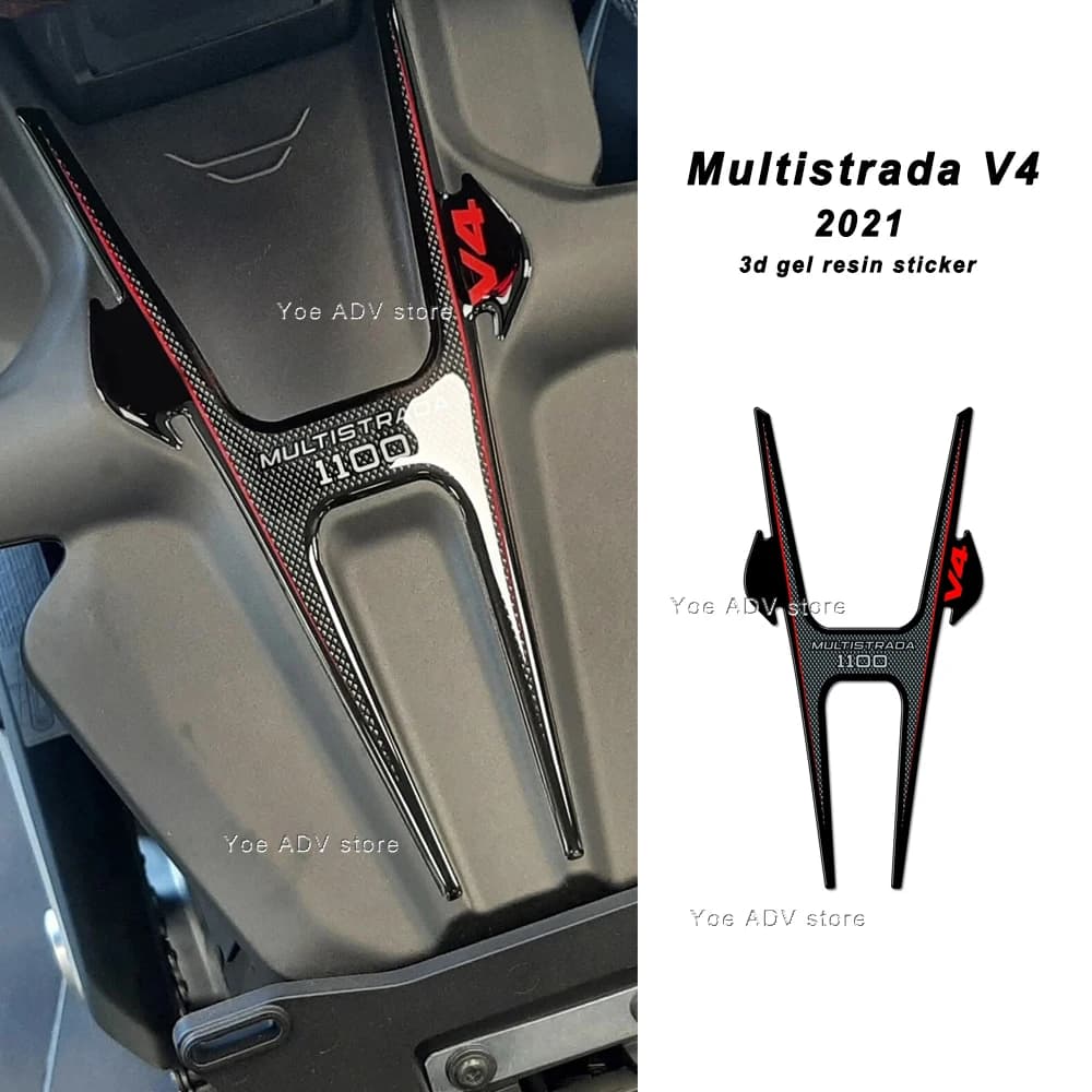 Kit adesivi in resina 3D per MULTISTRADA V4 2021 Accessori moto Tappetino serbatoio coda Kit protettivo impermeabile Adesivo