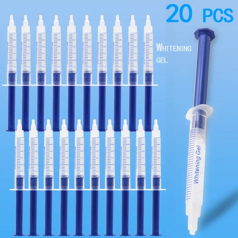 20 pcs teeth whitening gel dental whitening system oral gel bleaching gel kit for tooth whitening bulking led teeth whitening kit